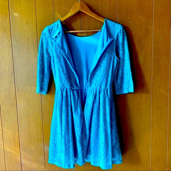 REMAIN Lace Dress Turquoise size M - Picture 2 of 14